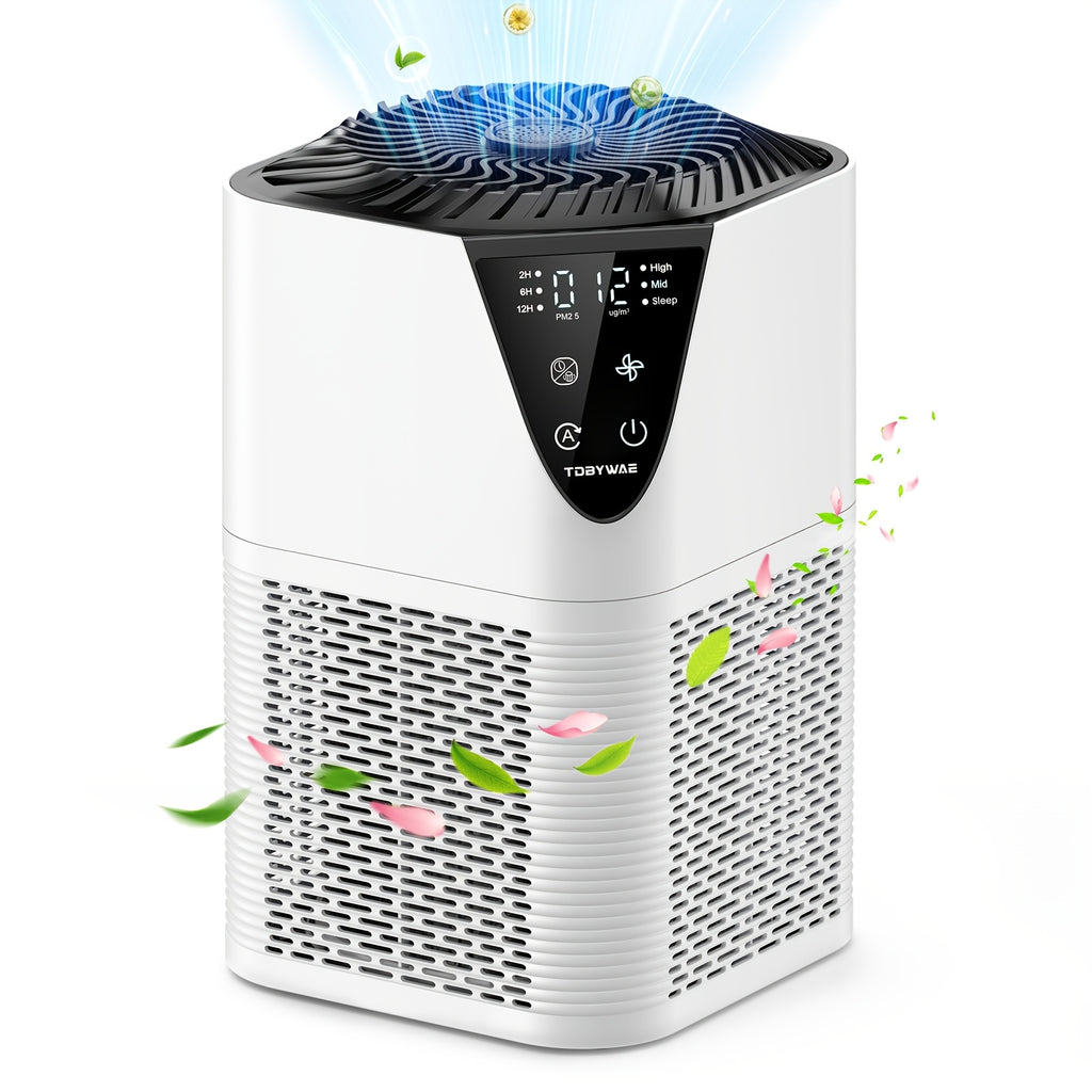H13 HEPA Air Purifier with PM2.5 Display, Compact Home Air Cleaner with Sleep Mode, 3 Fan Speeds, Timer and Aroma Pad for Bedroom and Office