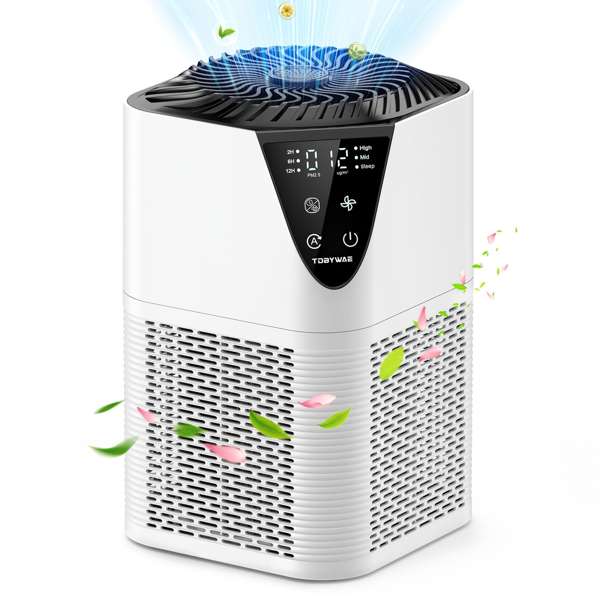 Whole Air Purifier Suitable for Large Rooms up to 1076 Sqft, H13 True HEPA Filter with Fragrance Sponge & Low Operation, Quiet PC Air for Bedroom,, Odor Eliminator for Smoke,, Allergens
