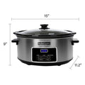Programmable Digital Slow Cooker, 6 or 7 Quart Non-Stick Ceramic Bowl with Countdown Timer and Keep Warm for Family Soups, Stews and Holiday Meals