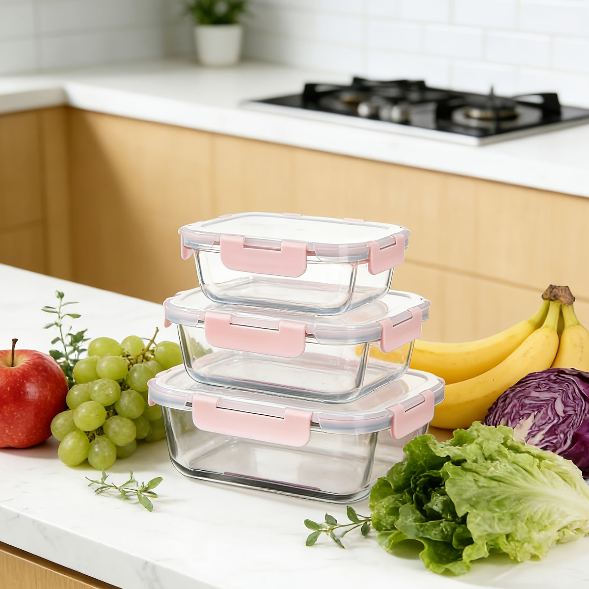 24pcs (12 Lids+12 Glass Bowl) Borosilicate Glass Food Storage Containers with Airtight Lids, Ideal for Meal Prep, Lunches - Microwave and Dishwasher Safe