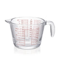 Graduated Glass Measuring Cups with Handles and Pour Spouts, 33.81 oz Single or 10.14, 16.91 and 33.81 oz Three-Piece Set for Baking and Cooking