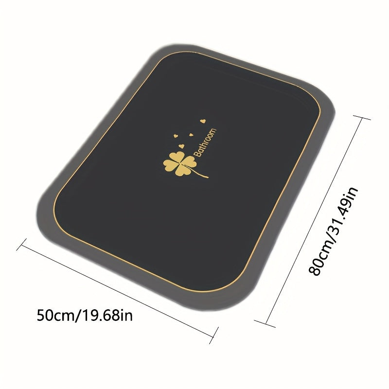 1pc Super Absorbent Floor Mat, Suitable For Bathroom Anti Slip Absorbent Floor Mat, Diatomaceous Earth Bath Mat, Quick Drying And Soft, Carpet Shower Bathtub Outdoor Door Mat, Home Decoration Spring And Summer Season Bathroom Floor Mat