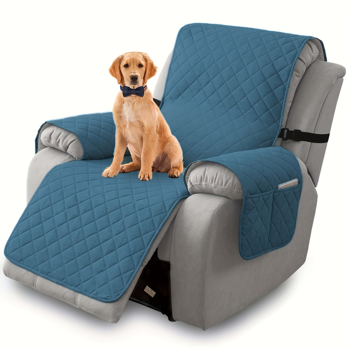 1pc 100% Non-Slip Recliner Chair Cover Sofa Slipcover, Pet Cover for Large Recliner with Elastic Straps, Washable Chair Seat Cover Recliner Chair Furniture Protector, Perfect for Indoor And Outdoor, Halloween, Christmas, Home Decoration