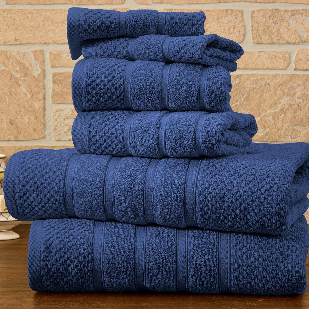 6 Piece Egyptian Cotton Towel Set . The set is made of 100 Egyptian cotton known for its softness, absorbency, and durability. These towels make an ideal complement to any bathroom whether you use it to pamper yourself or reserve it for special guests. Th