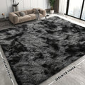 Faux Fur Living Room Rug, 240 x 300 cm Soft Fluffy Plush Area Carpet in Dark Gray, Black, Light Grey or Light Pink for Cozy Bedroom Decor