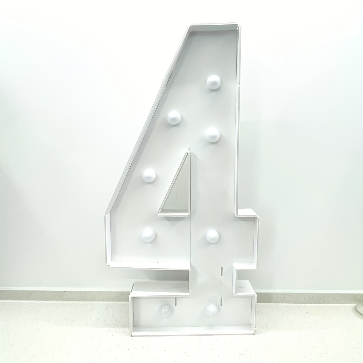 Warm White 3Ft/91.5Cm/36Inch Party Numbers - Birthday, Anniversary, Wedding Decorations, 3D KT Board 3Ft Tall Glowing Sign with Easy Snap Assembly (Battery Not Included)