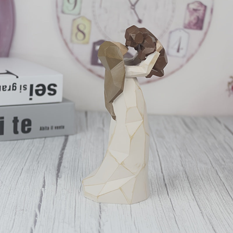 Hand-Painted Friendship Figure Sculpture Resin Craft, for Those Who Share The Spirit Of Friendship, Carrying Dog As Reminder Of Loyal Pets And Friends, Present And Past, Collectible Statues, Holiday Gifts