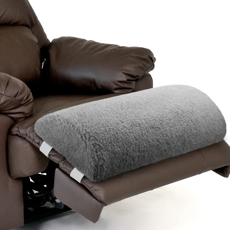 Recliner Foot Pillow with Memory Foam - High Resilience Sherpa Bolster Cushion for Leg Support, Back, Lumbar, Headrest, Multipurpose Half Roll Pillow for Bed Chair Sofa, Great Thanksgiving Christmas Gift
