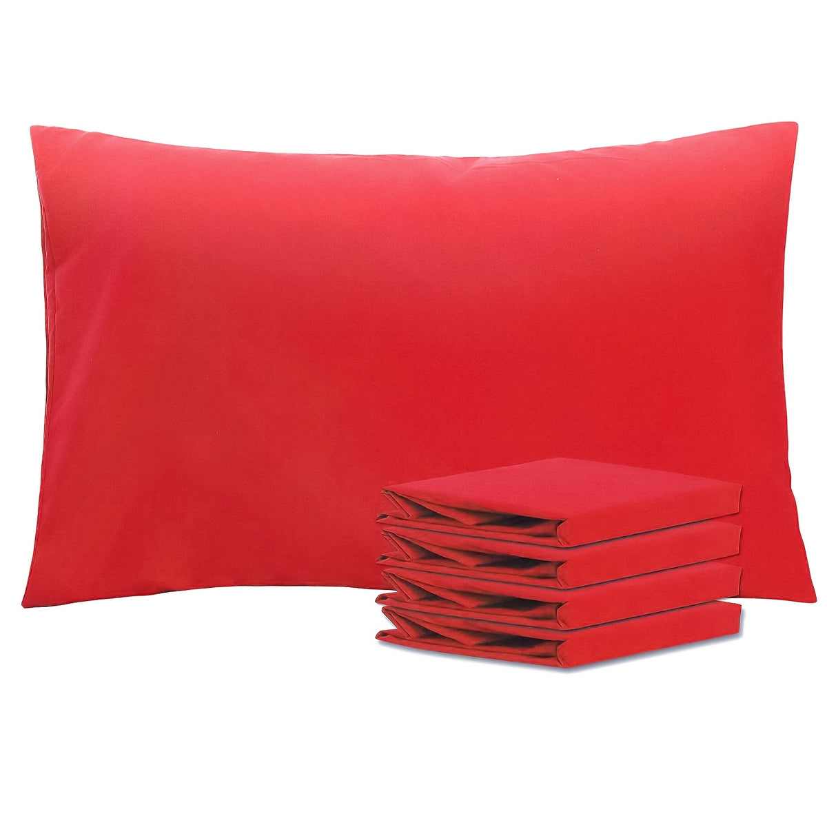 4 Pack 20x30 Brushed Microfiber Pillowcases | Envelope Closure, Soft, Wrinkle-Free, Fade-Resistant, Solid Color, Viscose Blend