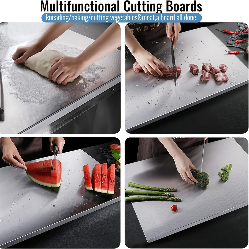 28*20 Inches/24*16 Inches Extra-large Cutting Board, Stainless Steel Cutting Board, Essential Kitchen Item, Suitable for Multiple Uses - Easy to Clean And Store