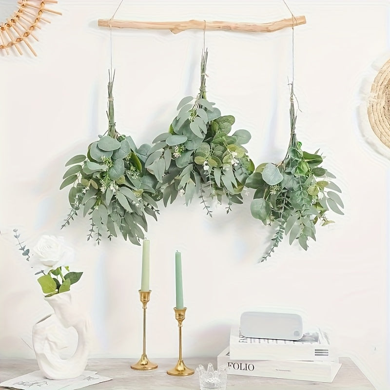 50/100pcs Artificial Eucalyptus Eucalyptus Bouquet And 4 Kinds of Willow Silvery European Leaf Slices | Perfect for Flower Bouquet Making And Home Decoration | Ideal Gift for Christmas And Mother'S Day
