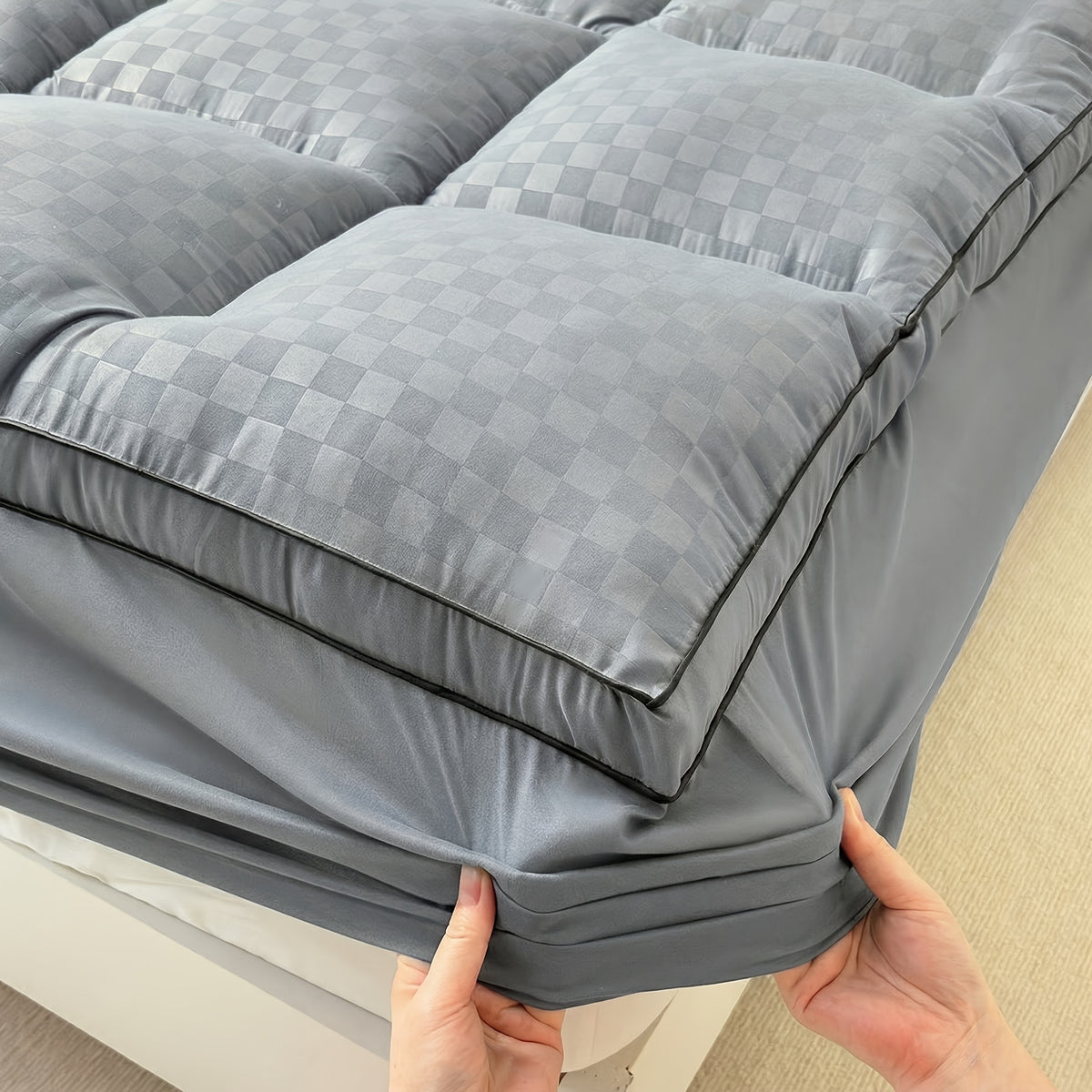 Comfortable Mattress Protector, Thickened Mattress Cover, Quilting Elasticity Stretchable From 8 To 21 Inches Deep Pockets Mattress Pad For Bed, The Comfort Of The Bedroom, Quilted Design, Closely Fit, Machine-washable Mattress Protector