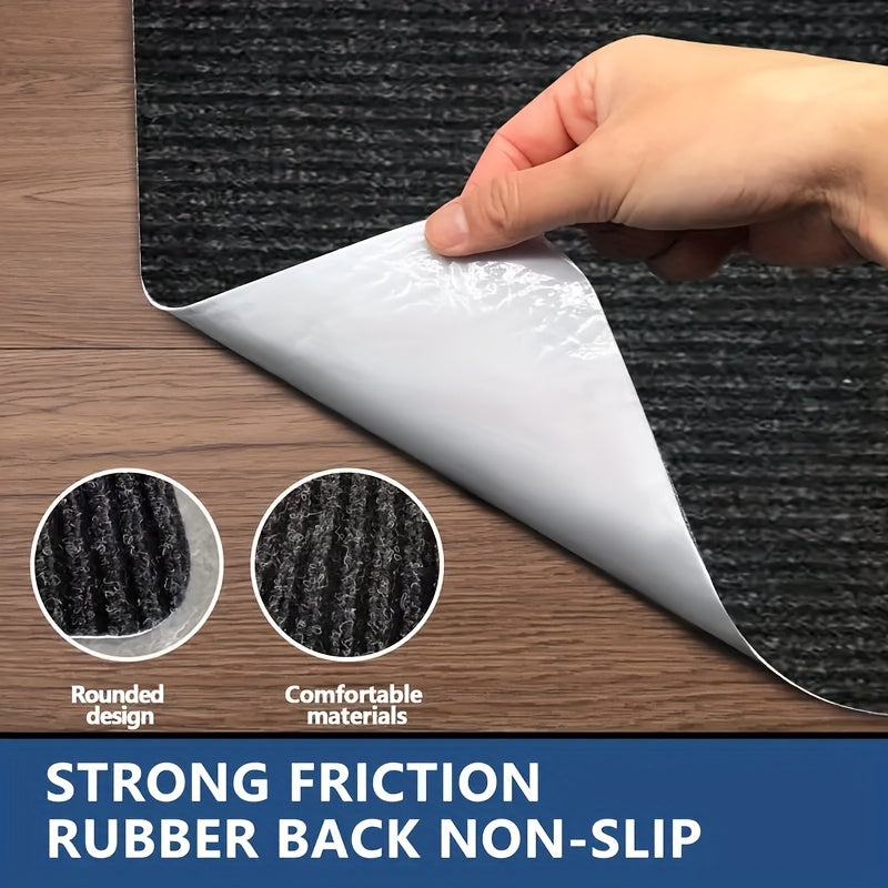 Indoor Door Mat with Non-Slip Rubber Backing, Low-Profile Absorbent Entryway Mat in 4 Colors and 7 Sizes for Front Doors, Hallways and Pet Entrances