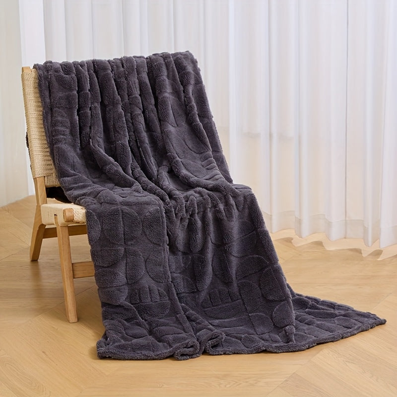 3D Geometric Patterns Blanket, Soft Cozy Fluffy Warm Hand Made Throw Blankets for Couch, Sofa, Chair, Bed, Camping, Picnic, Travel Lightweight Bed Blanket.