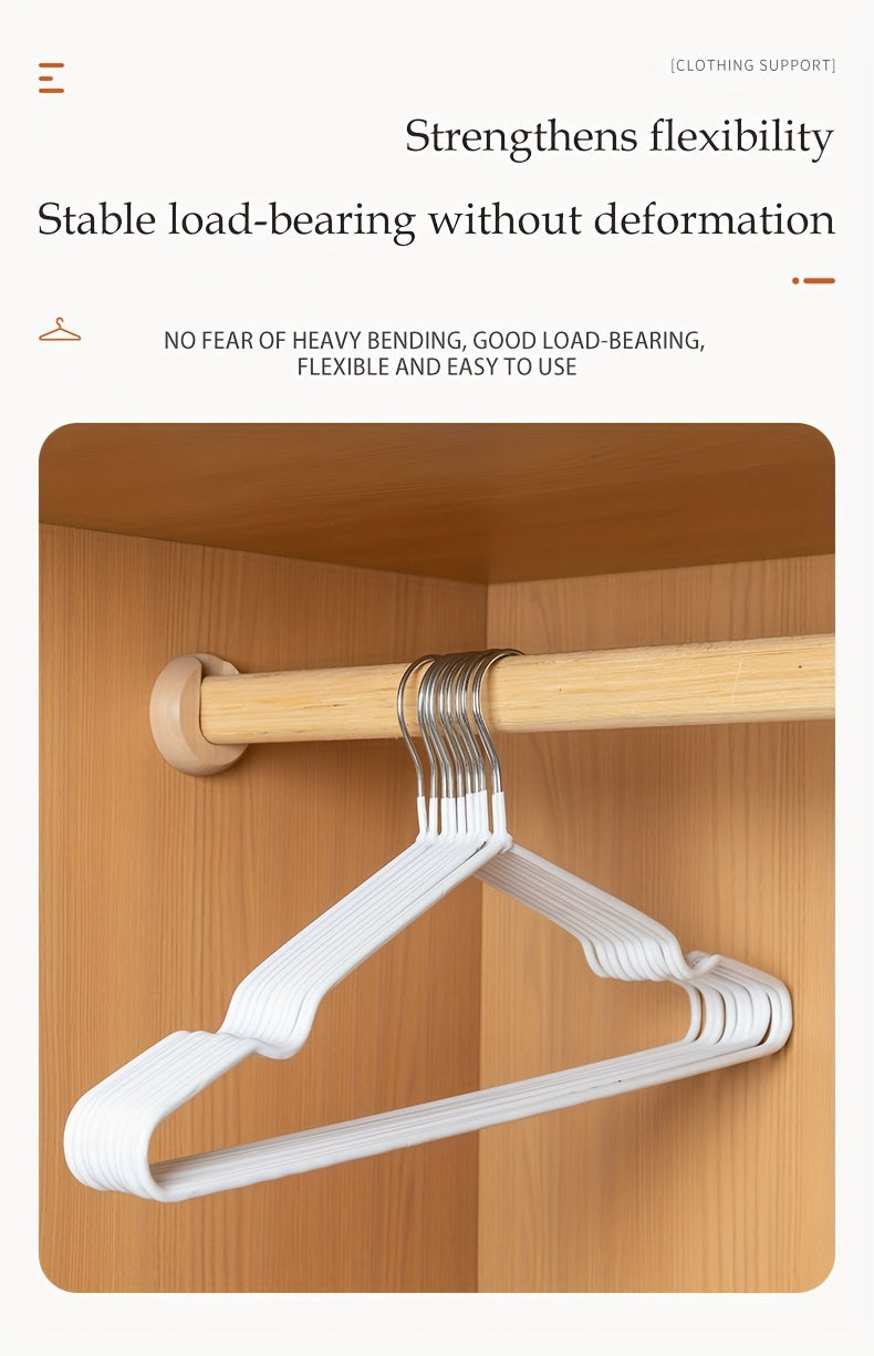 100pcs/50pcs/30pcs, High Manganese Steel Coated Non-slip Hangers, Thickened And Reinforced, Upgraded Weight Capacity, Waterproof And Rust-proof, for Home Use, Commercial Use, Closet Organization And Storage, Coat Hangers, Suit Hangers, Space-saving