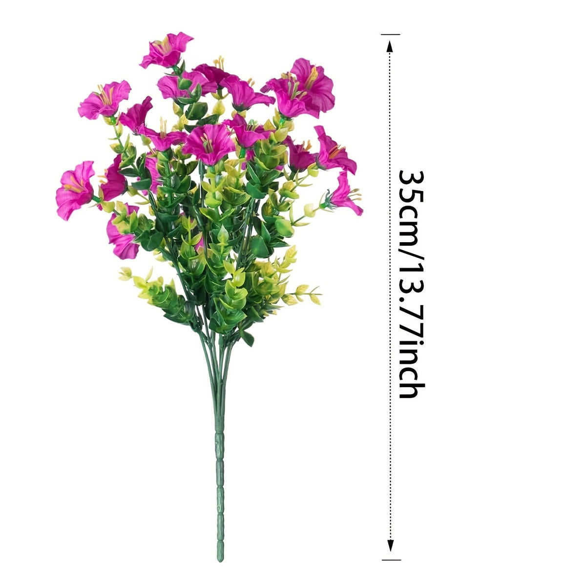 Mixed Color Artificial Morning Glory Flowers, 10 Bundles in Five Colors for Front Porch Planters, Patio Arrangements, Window Boxes and Home Decor
