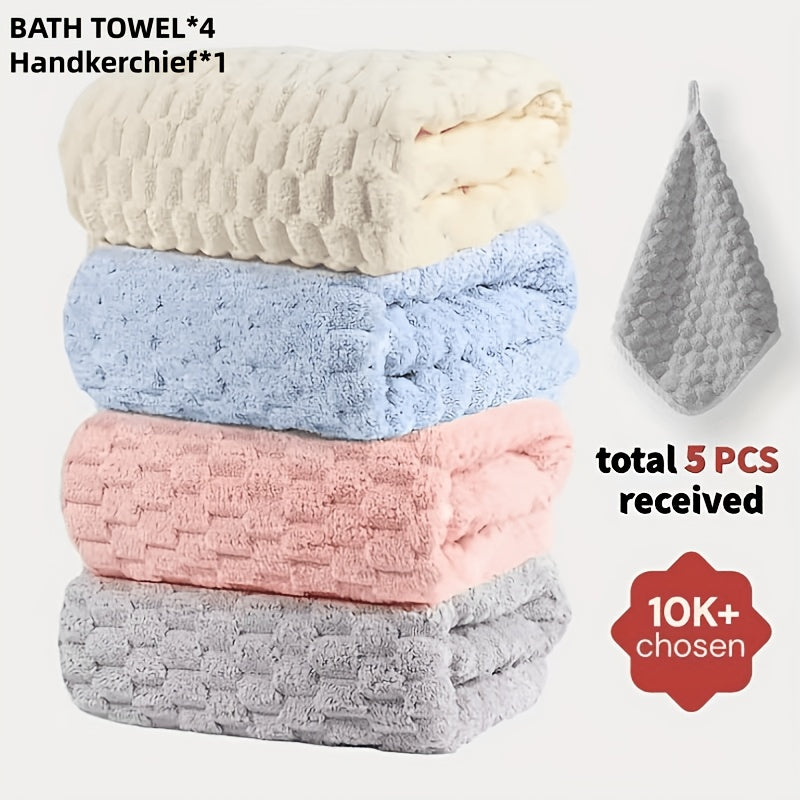 Pack Of 4/8 Waffled Super Soft Bath Towels - Super Absorbent Quick-Drying Microfiber Towels for Adults, 4 Bath Towels/2 Bath Towels, 2 Hand Towels & 4 Washcloths. Perfect for Spa, Fitness, Travel, Daily Home & Gym Use, Great Gift Choice