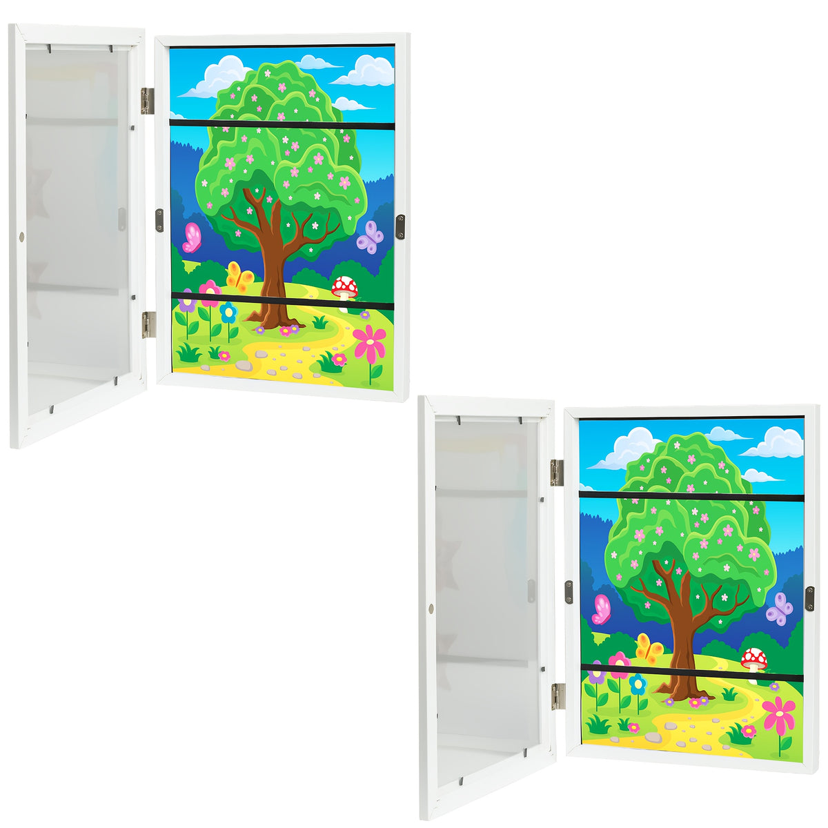 [Changeable Art Frames] 2/4 Pack Front Opening Photo Frames Reusable Art Display Frames for Wall Collage, Home Office Decor, Art Projects & Drawing