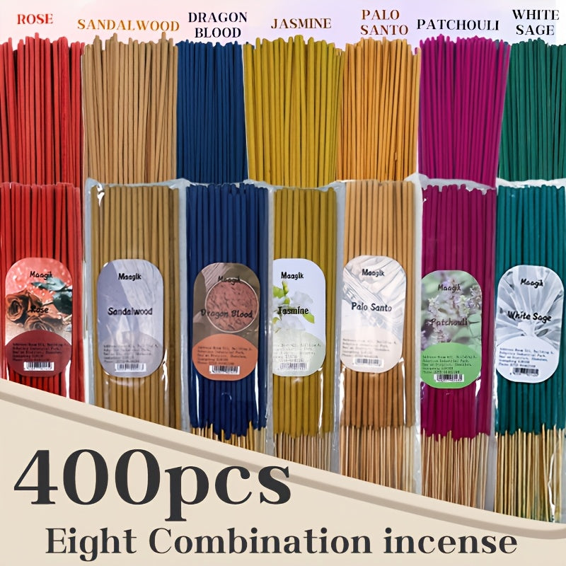 400/200/50/40/10pcs Incense Sticks - Suitable for Home, Office, Yoga, Meditation,, Long-Lasting Fragrance Gift for Christmas and Halloween
