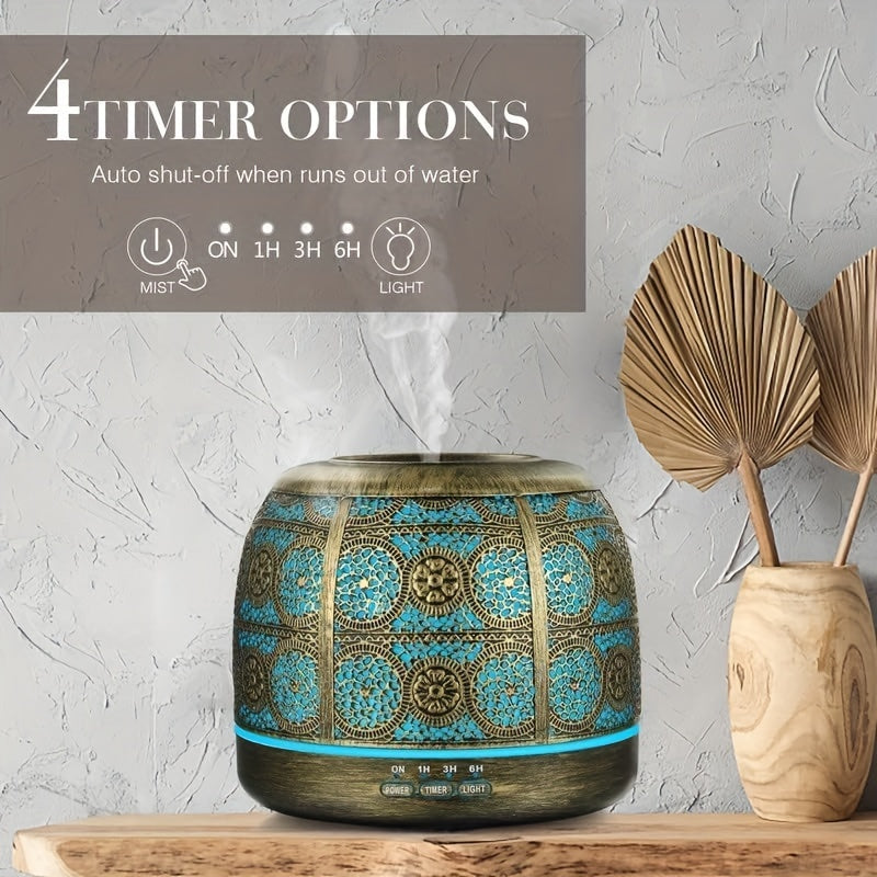 16.91oz Large Room Essential Oil Diffuser, Essential Oil Metal Diffuser, Home Office Soundwave technology Diffuser, Various Holiday Gifts Such As Thanksgiving, Halloween, Christmas, Etc.