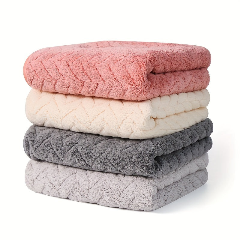 4pcs Hand Towel Set Is Made From Soft, Highly Absorbent Coral Fleece Fabric And Features Quick-drying Technology.ideal for Use At Home, Spas And Hotels, Perfect Gifts for Back to School, Labour Day, Halloween, Thanksgiving, Black Friday, Christmas!