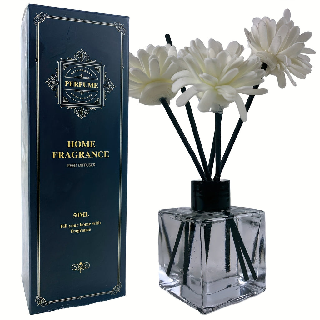1pc/set 50ml/ 1.69oz Reed Diffuser Set - Elegant Aromatherapy with Long-Lasting Fragrance, Ideal for Bedroom, Living Room, Study - Sophisticated Home Decor Gift, AIR FUSION Diffuser Stick Home Fragrance Light Aroma Scented Home Essential Oil