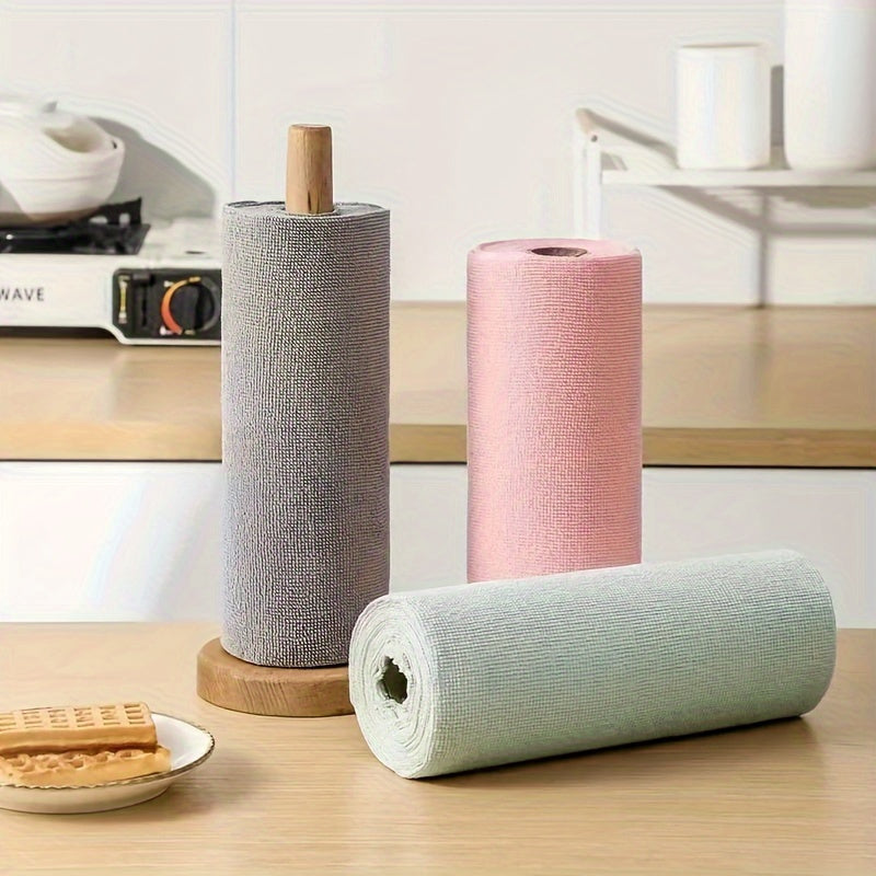 30 Reusable Microfiber Towels, Hand-torn Cleaning Towels, Disposable Napkins, Household Kitchen Towel Rolls, Dish Cloth Replacements, General Purpose Absorbent Kitchen Cloths, Kitchen Supplies, Cleaning Tools, Local Warehouse Shipping.Festival Gift.