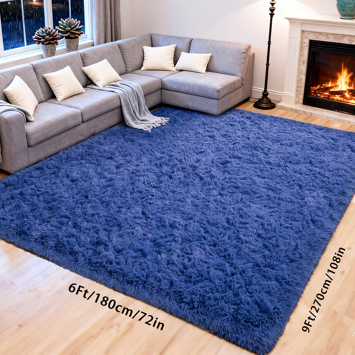 A Super Soft Thick Plush Carpet, Fluffy And Soft, Suitable for Bedroom Indoor Carpet, Non-Slip Soft Machine Washable Carpet,Ideal for Bedroom, Living Room,Study, Dorm,,Home Decor, Christmas Gift, Christmas Decor