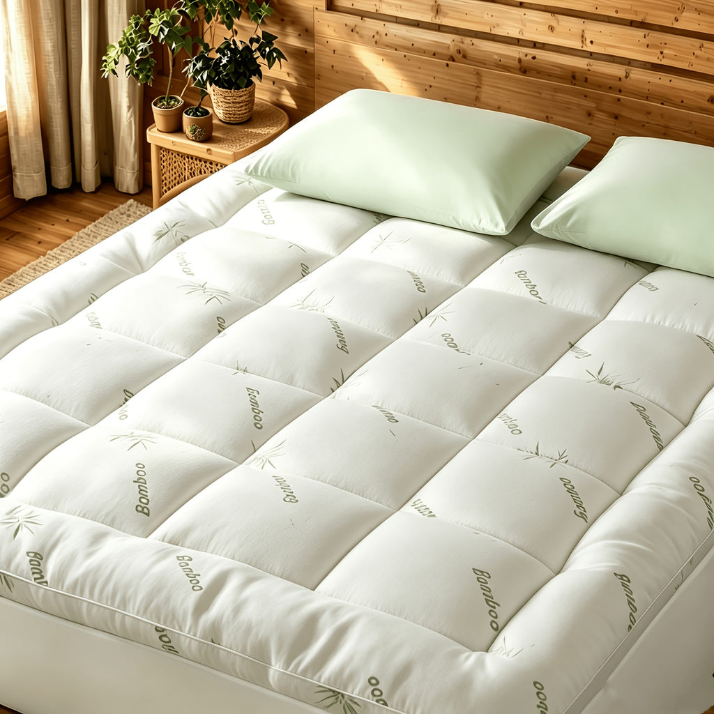 Cooling Mattress Topper Washable Soft Mattress Pad Bed Mattress Topper with 8-21" Deep Pocket