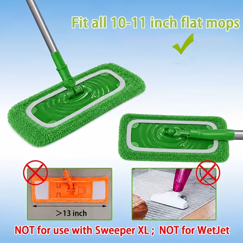 15Pack Reusable Microfiber Mop Pads for Swiffer Sweeper Mop(9.84inch-11.02inch) - Dry Sweeping Cloths & Wet Mopping Cloths for Household Cleaning - Washable Wet Pads for Mopping Floors(Mop Is Not Included)