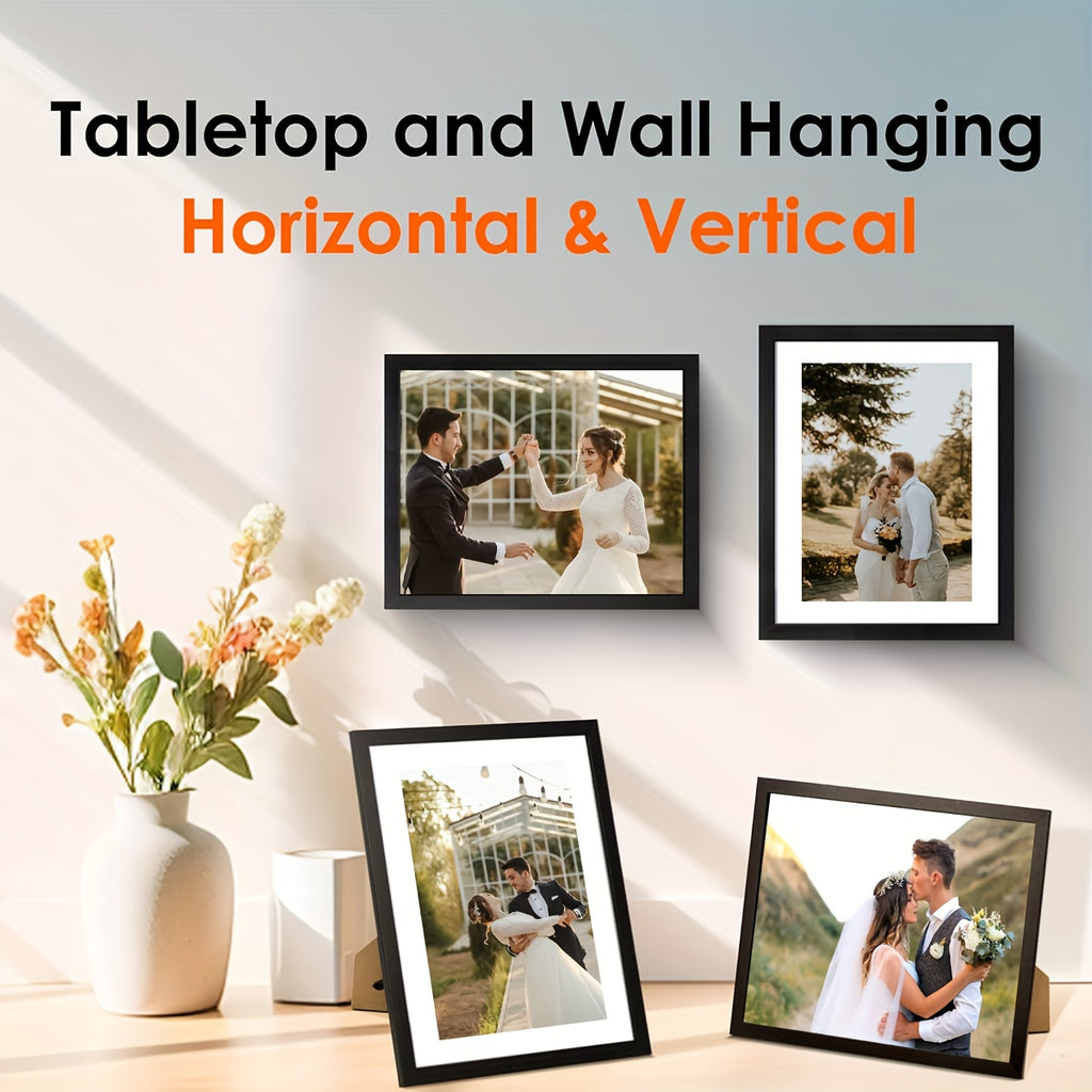 3pcs 12X16/11X14/8X10 Photo Frame, Black Classic Photo Frames, Old Wood And Black Photo Frames, Home Wall Decoration Photo Frames, Large-Sized Artistic Poster Frames, Desktop Display Photo Frames, Exquisite Gifts