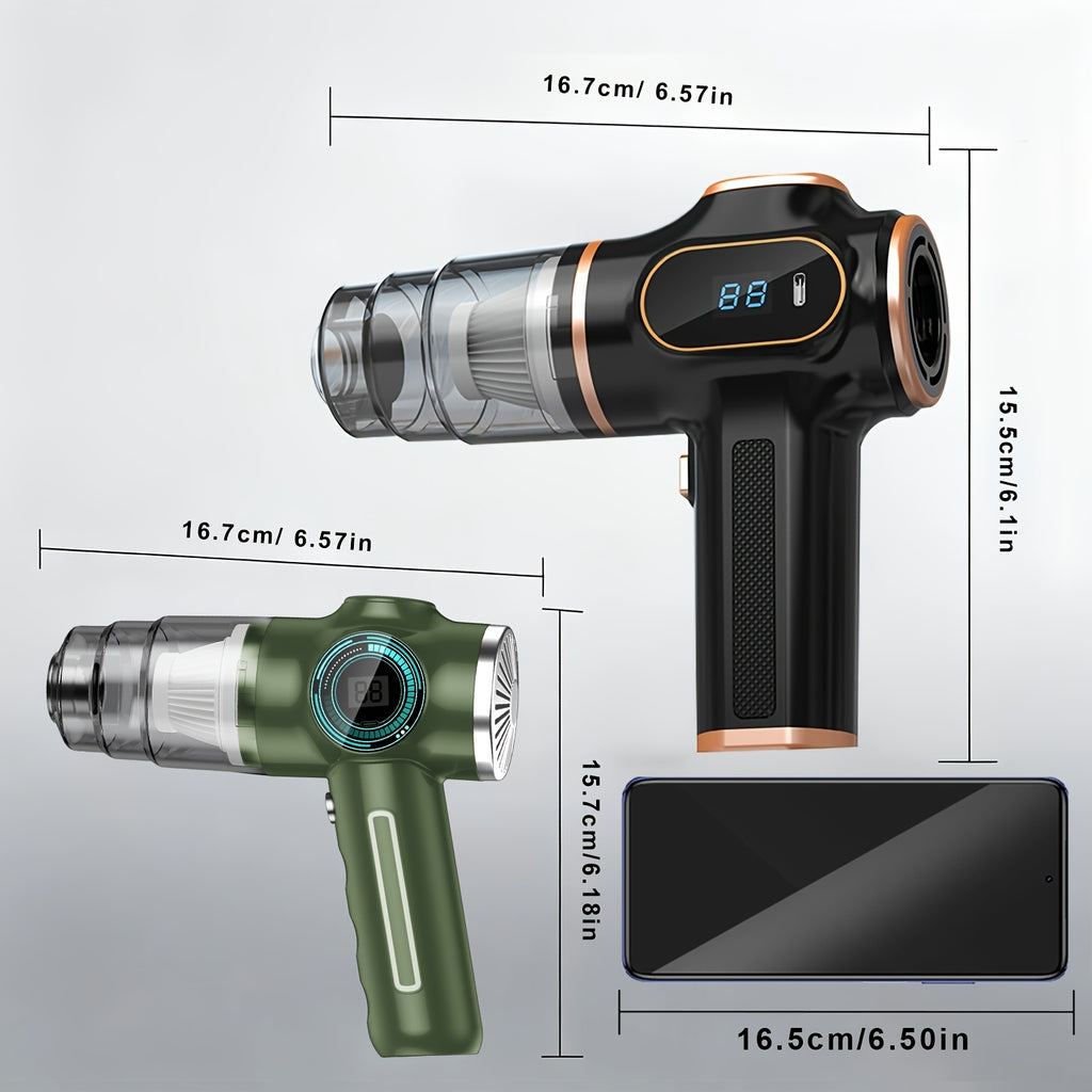 Cordless Handheld Vacuum Cleaner for Car, Home & Pet Hair Cleanup, Type-C Charging with Listed Digital Display and Washable Filter, Model Options