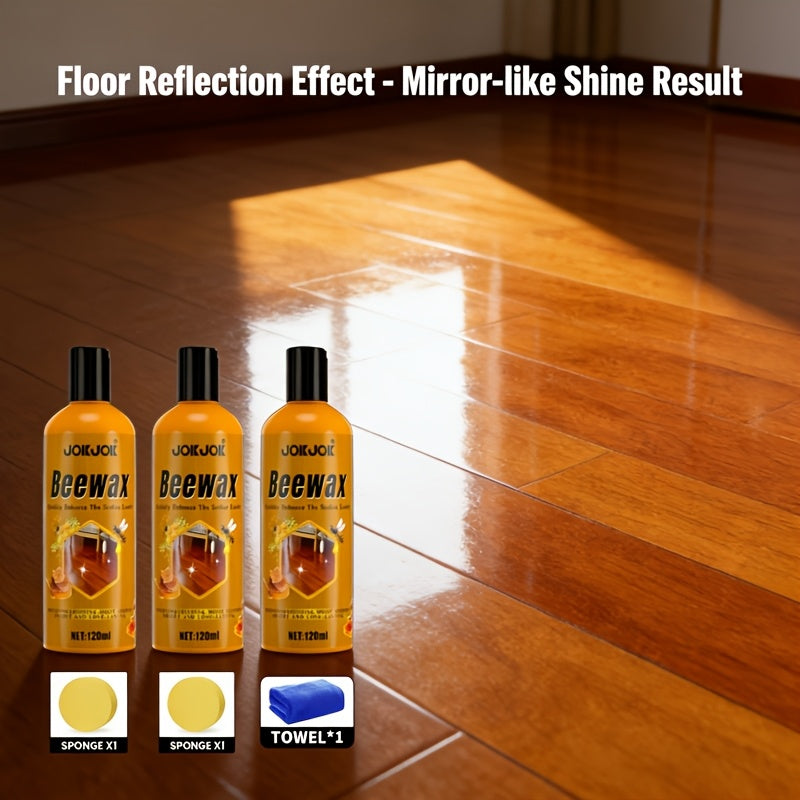 3pcs Professional-Grade Natural Beeswax Wood Repair & Care Kit | Deeply Moisturizes To Prevent Dryness And Cracks | Suitable For Solid Wood Furniture, Floors, Countertops, Doors & Windows | Eliminate Dullness And Scratches, Easily Restore Like-New