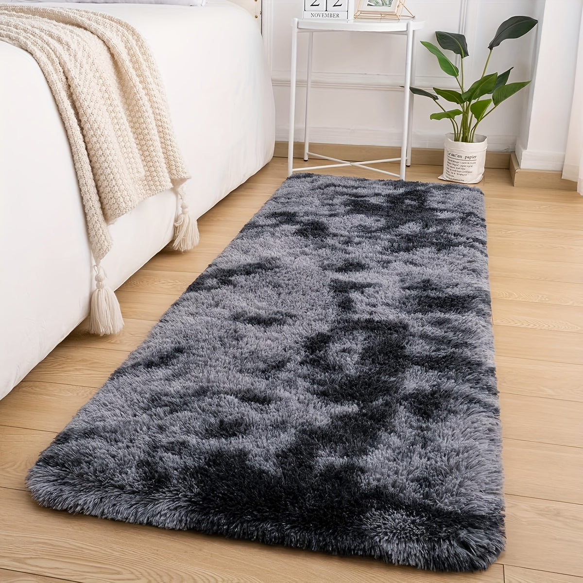 1pc Modern Style Solid Color Tie-dyed Area Rug Mat, Soundproof, Non-slip, Washable Soft And Lightweight, Suitable For Living Room, Bedroom, Can Be Used As A Graduation Season Valentine'S Day New Year Christmas Gift, Home Decoration Room Decoration.