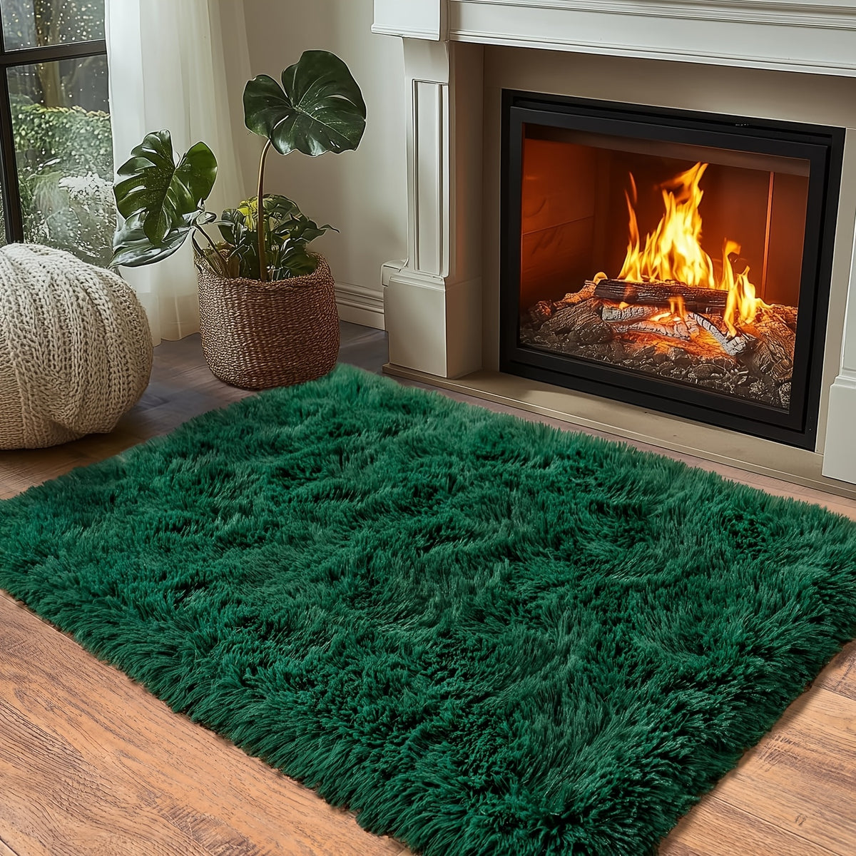 1pc Of Ultra Soft And Thick Fluffy Living Room Carpet, Non Slip, Soft, Comfortable, Fashionable, High-end, Available In Various Sizes And Colors. The Carpet Can Be Used for Bedroom, Dining Room, Living Room, And Office Decoration, Home Decoration
