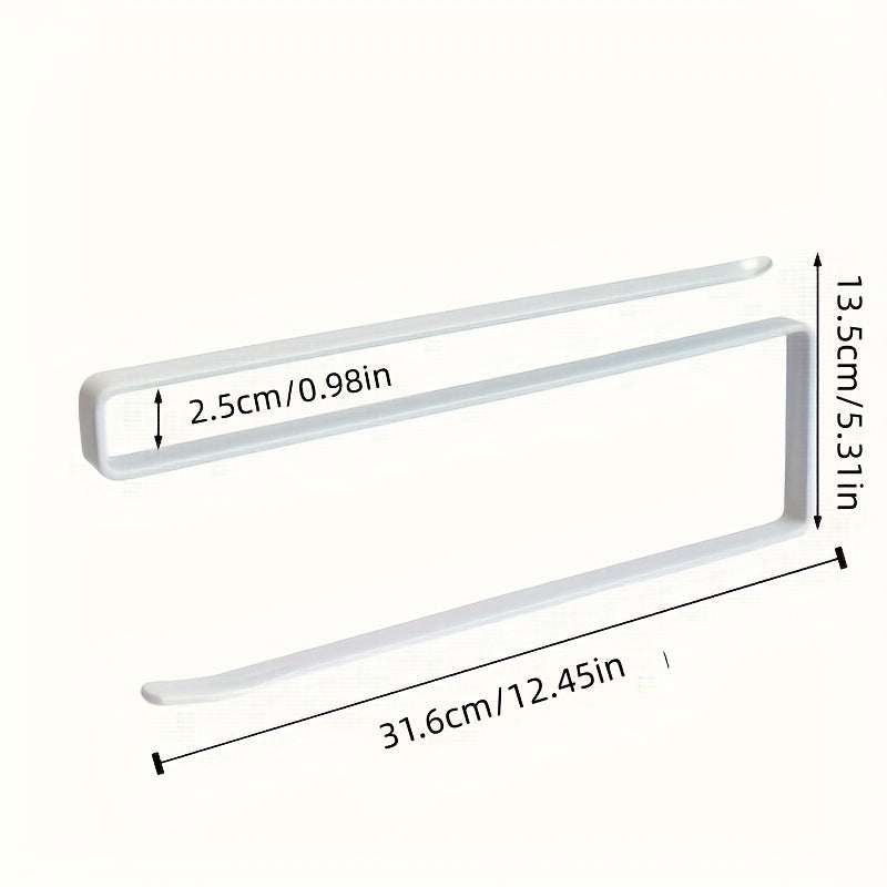 Black Kitchen Paper Towel Holder Rack, Hanging Roll Organizer for Cabinet or Wall Storage with 1 or 2 Piece Options for Paper Rolls and Dishcloths