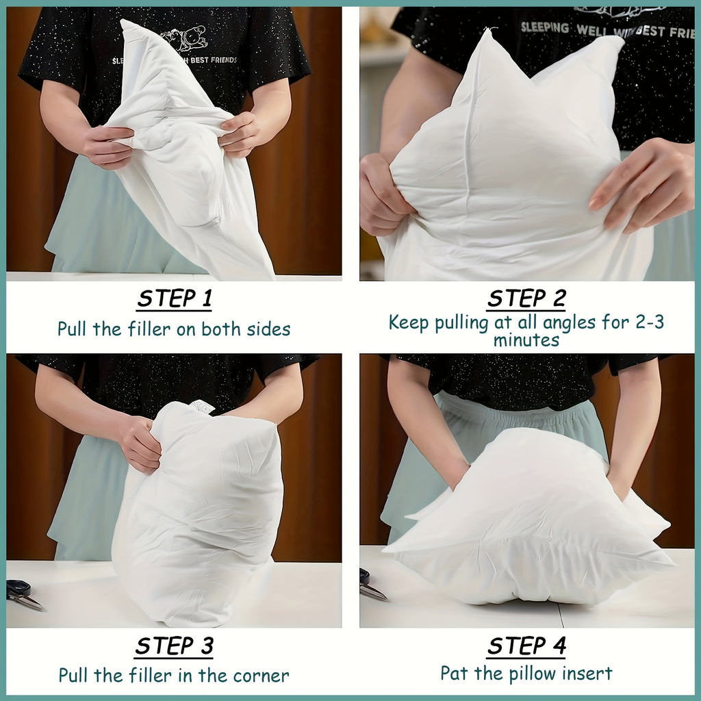 1/2/4 Pack Hypoallergenic New Fiber Cushion Filling Inserts, White Square Pillow Inserts For Sofa, Bed And Patio. Ideal For Bedroom, Office, Kitchen, Living Room Decor, Outdoor Camping And Spring & Summer Use. Perfect Mother'S Day Gift.