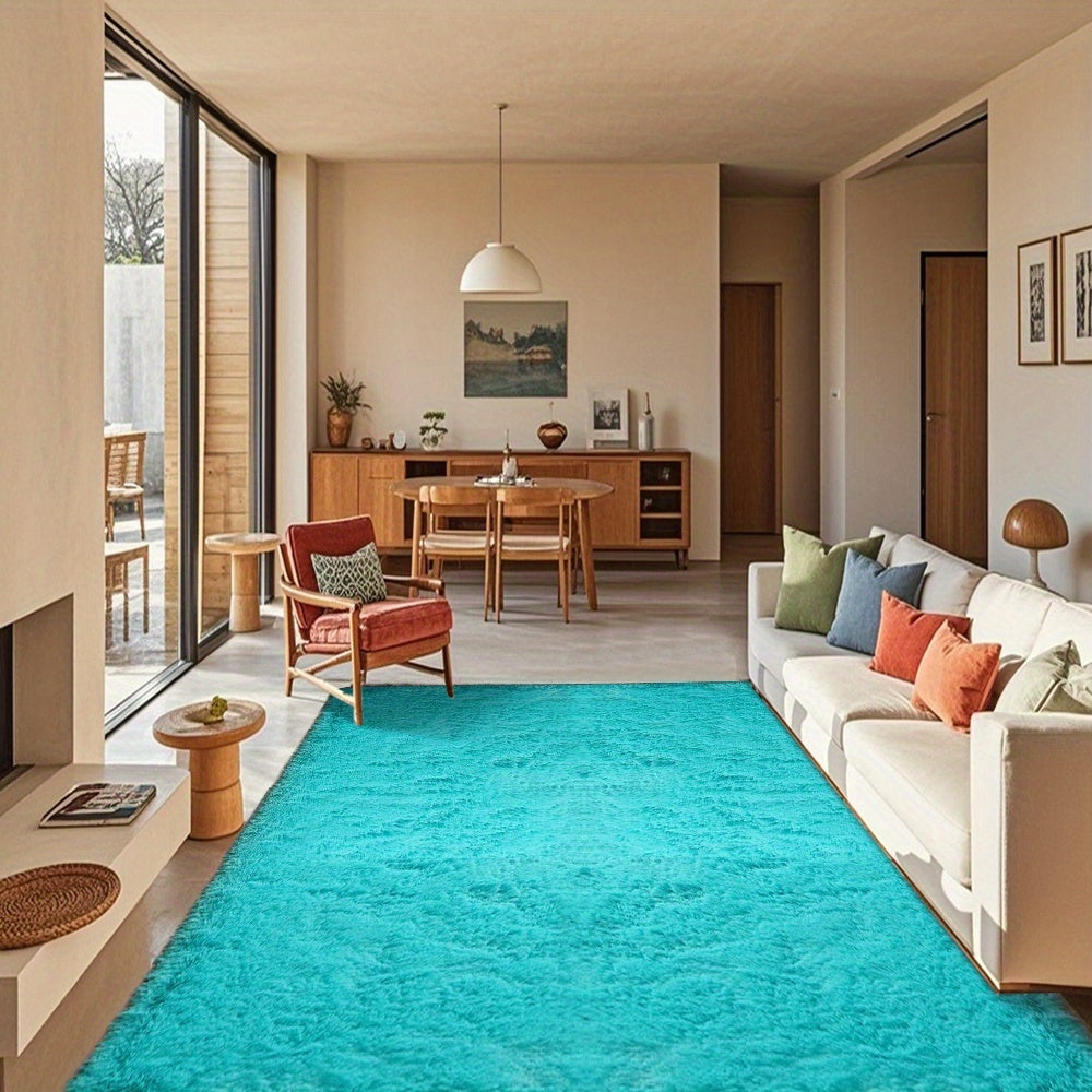1pc Of Ultra Soft And Thick Fluffy Living Room Carpet, Non Slip, Soft, Comfortable, Fashionable, High-end, Available In Various Sizes And Colors. The Carpet Can Be Used for Bedroom, Dining Room, Living Room, And Office Decoration, Home Decoration