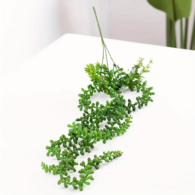 Lover'S Tears Artificial Succulent Hanging Plant - Realistic Plastic Pearl String With Green Cascading Chains For Wall, Home, Garden, Wedding & Halloween Decor - No Maintenance Indoor/Outdoor, Wedding Decor, Cascading Greenery, Flexible Arrangement