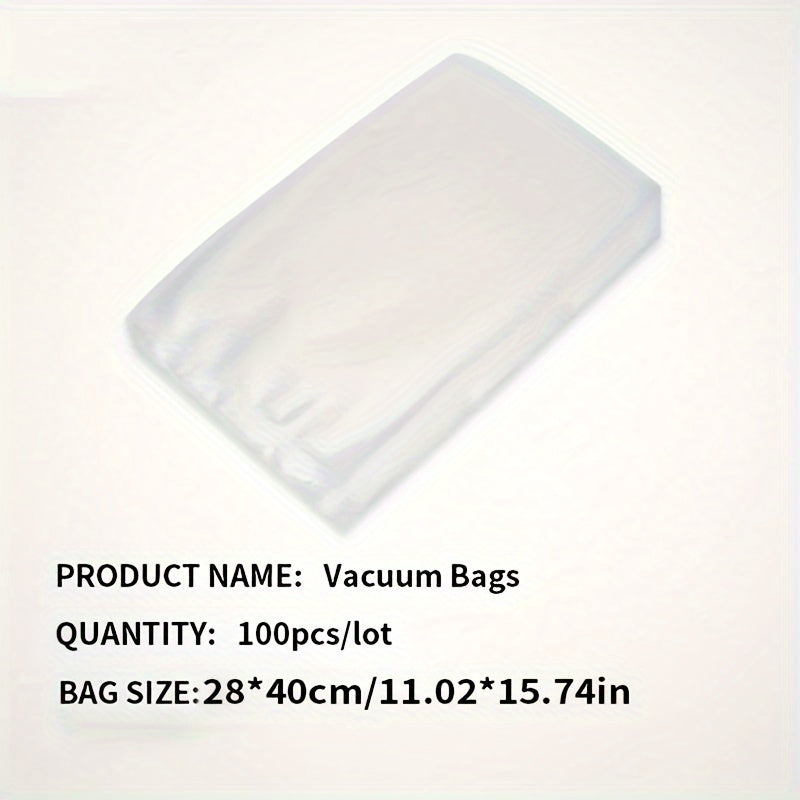 100 Food Storage Bags, Micro Perforated Bag Containers For Fruits, Meat, Seafood, Refrigerator Containers, Food Containers, Packaging Bags, Vacuum