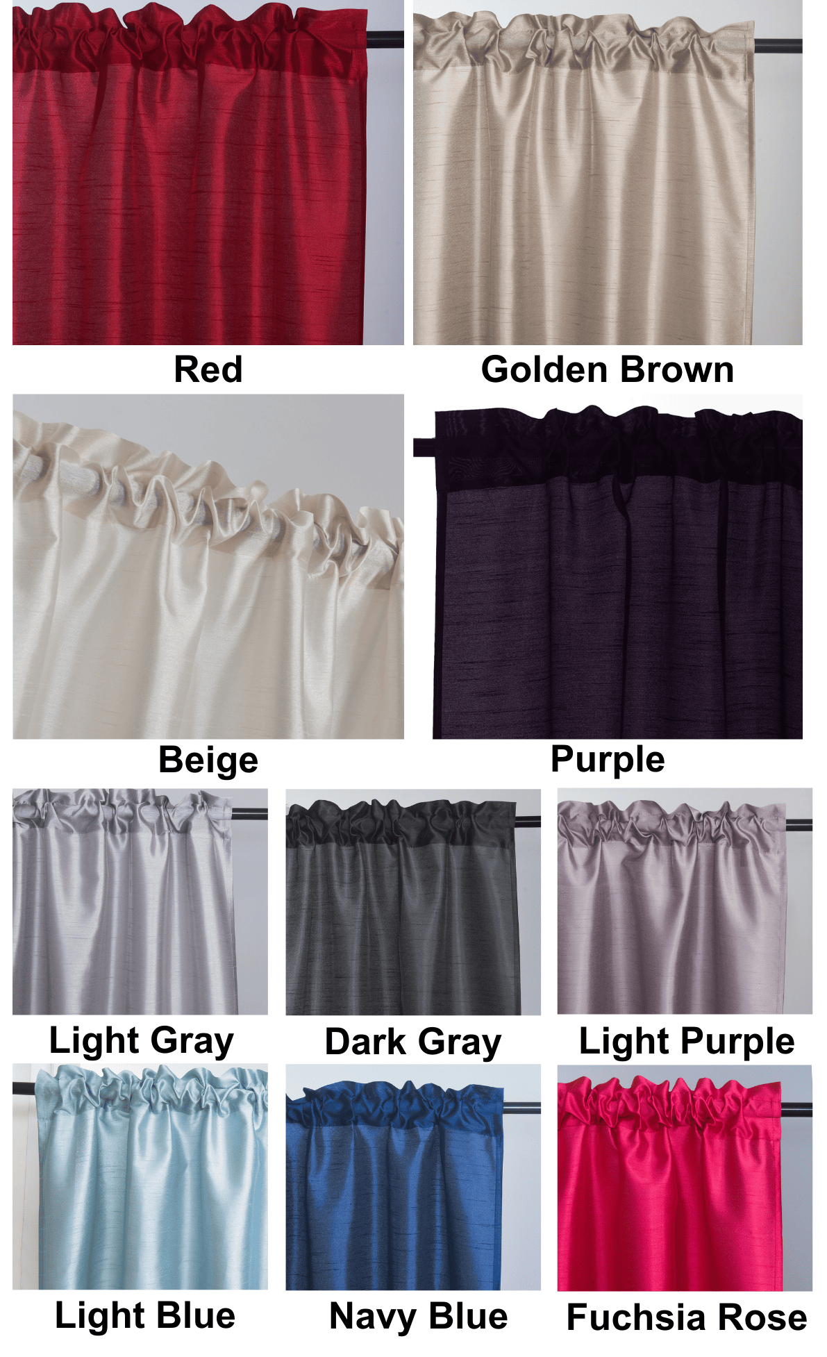 3 Panels Faux Silk Solid Color Sheer Kitchen Curtains Set Rod Pocket Design with 2 Tiers 26x36 inch Each and 1 Valance 52x14 inch for Kitchen Bathroom Privacy Drapes and curtains