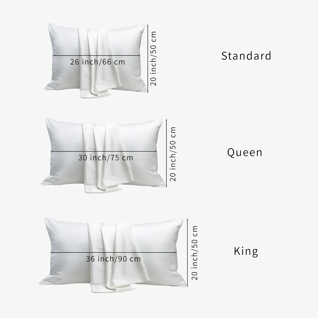 2-Pack 100% Mulberry Silk Pillowcases 400 Thread Count 22 Momme | OEKO- Hypoallergenic & Cooling For Hair & Skin | Zipper Closure, For Home Travel Gift.