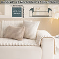 Bohemian Ruffle Sofa Cover, Single Piece Thick Plush Couch Pad in Four Neutral Colors for Loveseats, 3 and 4 Seater Seating and Cozy Living Room Decor