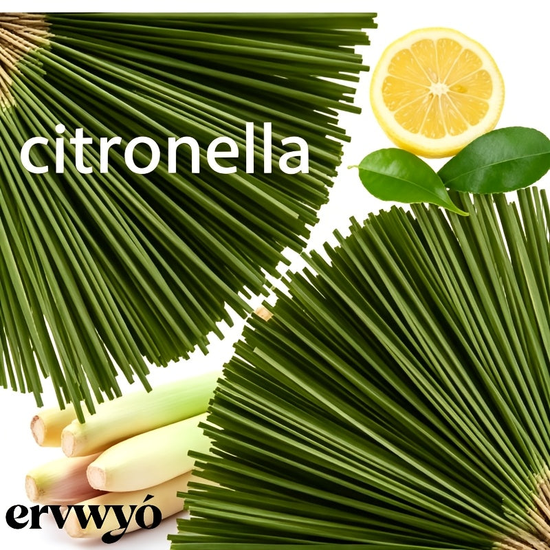 65/150pcs Extended Citronella Oil Lemon Grass Sticks - 45-Minute Burn Time, Artificial Wood Summer Scent for Home, Camping, Patio, Pool & Outdoor Activities - Air Purifying Relax, Holiday Decor (Halloween/ Christmas/ Easter/ Thanksgiving)