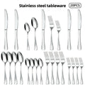 Stainless Steel Silverware Sets in 20, 48 or 72 Pieces, Silver Mirror-Polished Dishwasher-Safe Forks, Knives and Spoons for Home Dining and Holiday Tables