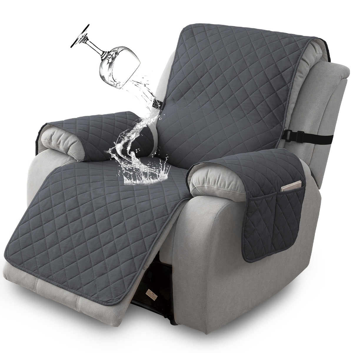 1pc 100% Non-Slip Recliner Chair Cover Sofa Slipcover, Pet Cover For Large Recliner With Elastic Straps, Washable Chair Seat Cover Recliner Chair Furniture Protector, Recliner Compatible, Valentine'S Day Home Decorations