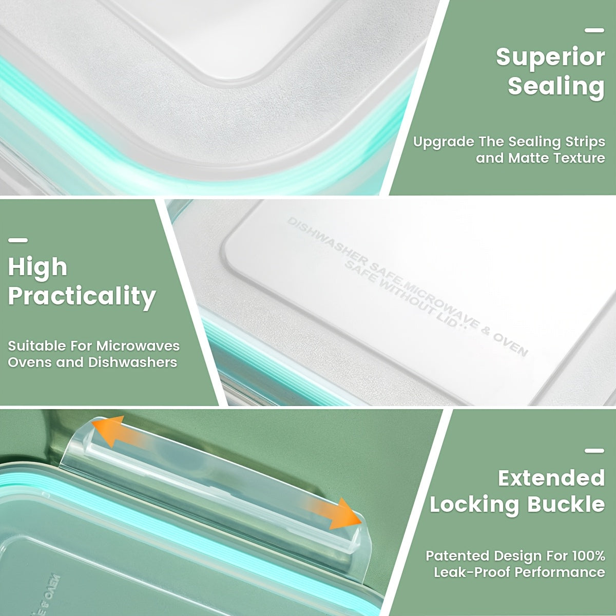 16pcs (8 Lids And 8 Containers) Sealed Glass Food Storage Containers, Lunch Boxes, Microwave Ovens, Ovens - Perfect for Salads, Fruits, Vegetables, And Sandwiches, Lunch Boxes | Sealed Storage | Durable Glass, Food Storage Containers