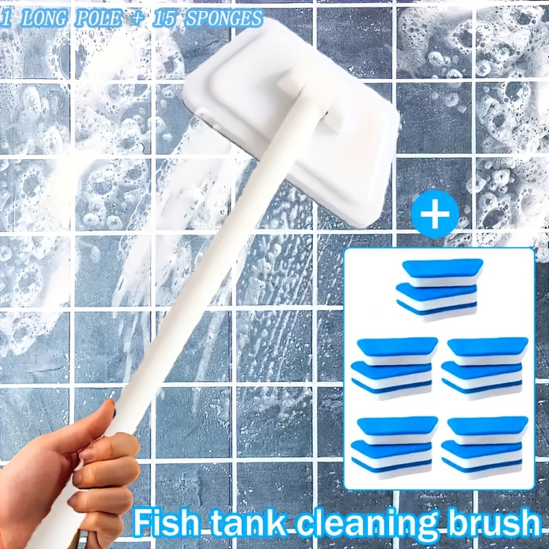 11/16pcs Multi-function Cleaning Brush Manual Detachable Long Handle Replaceable Head Suitable For Bathroom Floor Tiles And Bathtub Home Essential Cleaning Tools