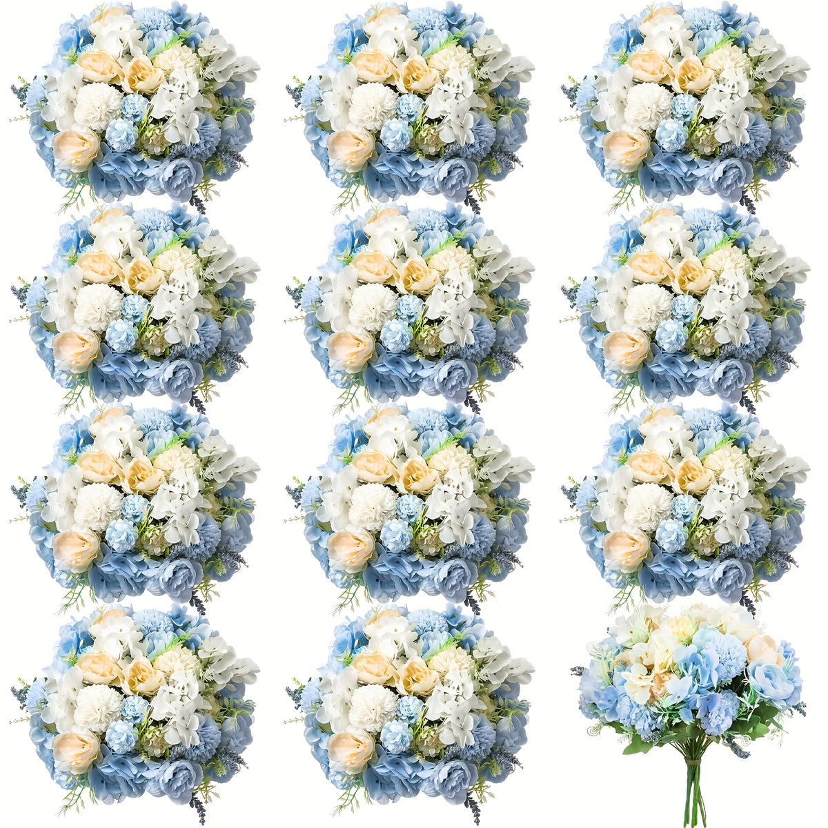 12 Bundles Peonies Artificial Flowers Artificial Peonies Flowers Faux Peony Fake Peony Hydrangea Bouquet for Wedding Table Centerpiece Floral Vase Decor