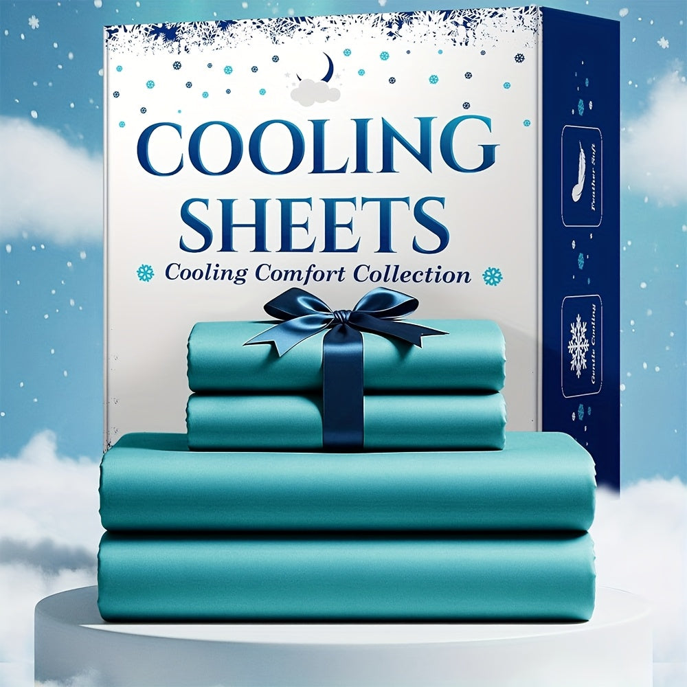 3/4pcs Cooling Bamboo Bed Sheet Set, Kids 4000 TC Extra Deep Pocket 20 Inch Bed Sheet, Luxury Soft Hotel & Cooling Sheet Set for Hot Sleepers, Wrinkle And Shrink Resistant, Fitted Sheet And Flat Sheet And Pillowcases
